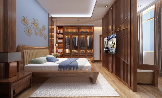 Thiết kế nội thất phòng ngủ hiện đại đẹp tại nam đinh