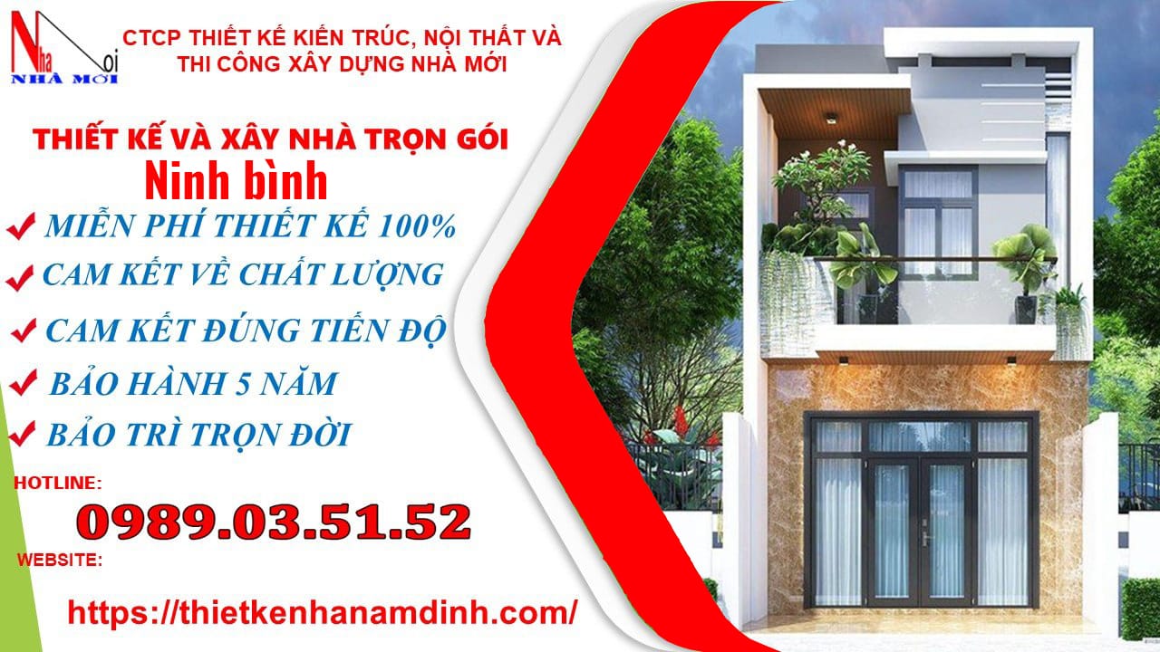Xây nhà trọn gói tại Ninh Bình_nhà ống 2 tầng