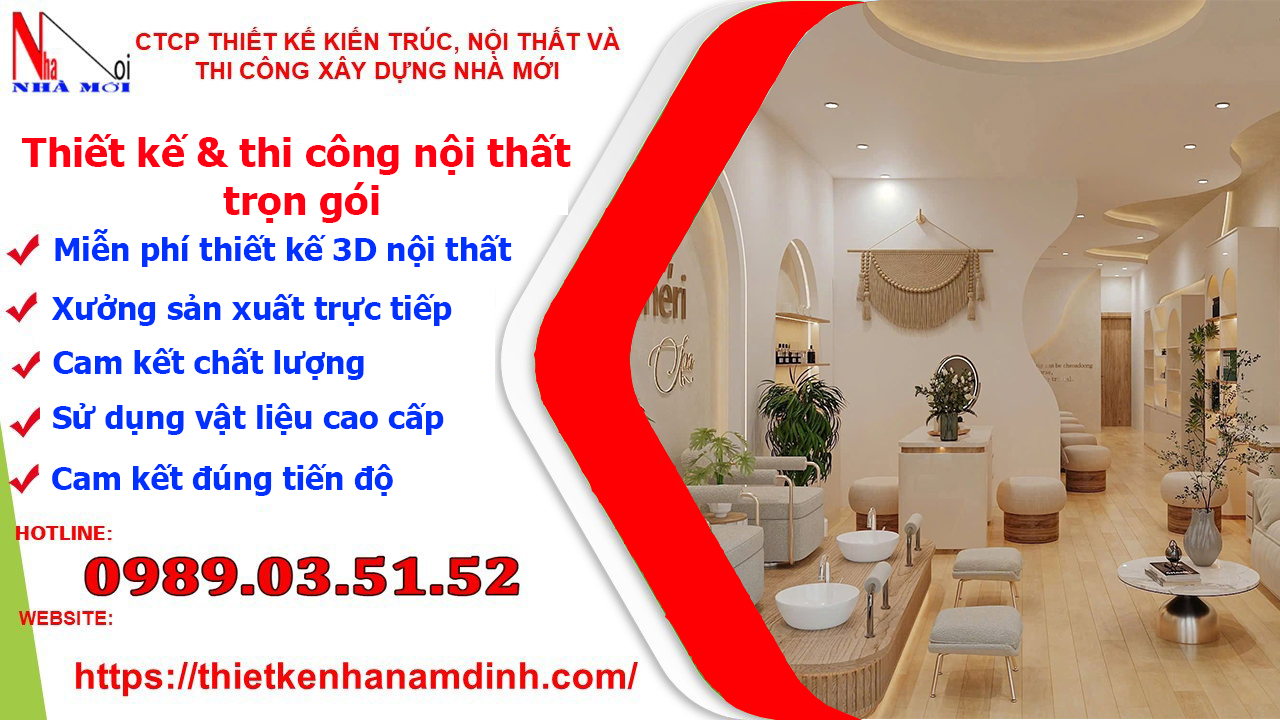 Thiết kế thi công tiệm spa tại nam định