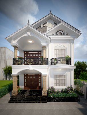 thiết kế mẫu nhà 2 tầng mái thái ở Nam Định