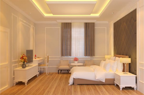 Thiết kế nội thất cổ điển phòng ngủ nhà biệt thự đẹp nhất Nam Định.