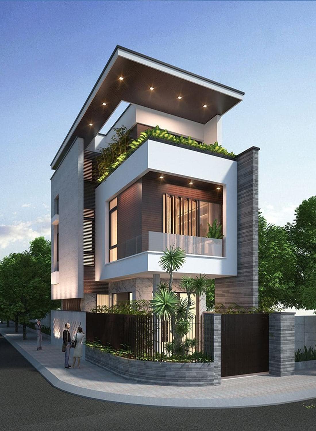 Mẫu nhà biệt thự 3 tầng hiện đại