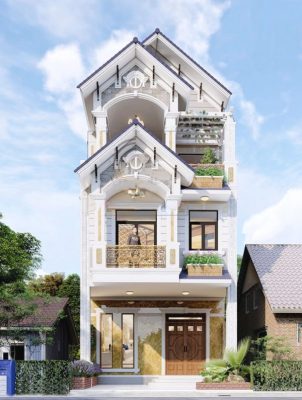 Thiết kế nhà biệt thự 3 tầng ở Giao Thủy Nam Định.
