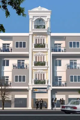 nhà ống 5 tầng cổ điển tại nam định