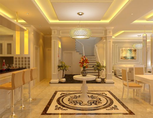 Thiết kế nội thất cổ điển phòng khách nhà biệt thự đẹp nhất Nam Định.