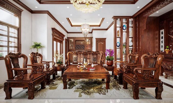 Nội thất phòng khách bằng gỗ ở Nam Định  Thiết kế nhà đẹp tại Nam Định   Xây nhà trọn gói  0989035152