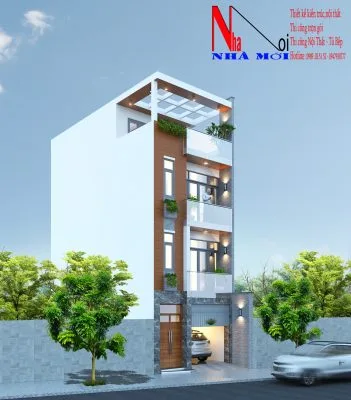 công ty thiết kế nhà ống 4 tầng hiện đại ở Hải Hậu