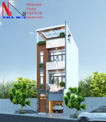 công ty thiết kế nhà ống 4 tầng hiện đại ở Hải Hậu