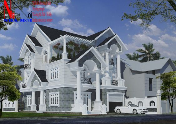 thiết kế biệt thự 3 tầng đẹp chuyên nghiệp ở Nam Định