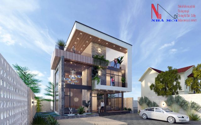 Dịch vụ thiết kế nhà biệt thự 3 tầng mái bằng chất lượng tốt nhất ở Nam Định.