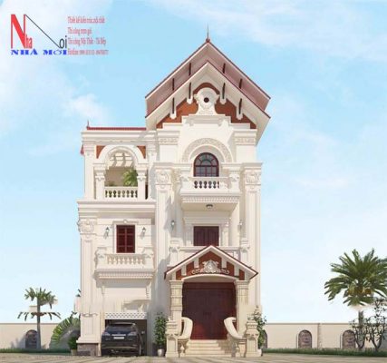 công ty thiết kế biệt thự kiểu pháp 3 tầng ở Nam Định.