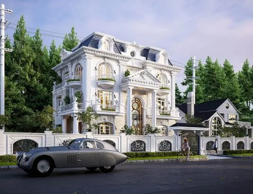 Thiết kế biệt thự Tân cổ điển 3 tầng đẳng cấp, sang trọng tại nam định.