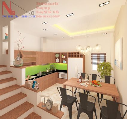 Công ty thiết kế nội thất phòng bếp nhà ống đẹp tại Nam Định.