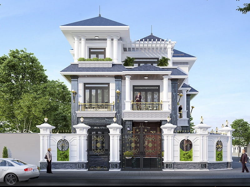 Xây biệt thự 3 tầng trọn gói tại Nam Định