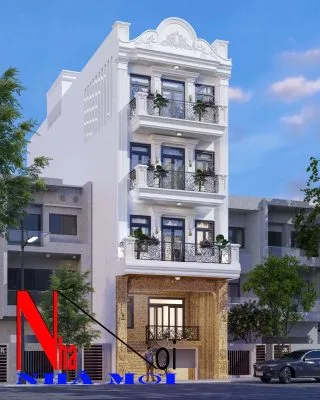 Xây nhà 5 tầng tân cổ điển