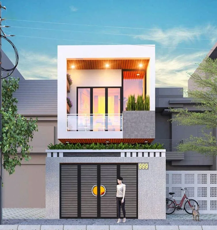 Xây nhà ống 2 tầng trọn gói giá rẻ