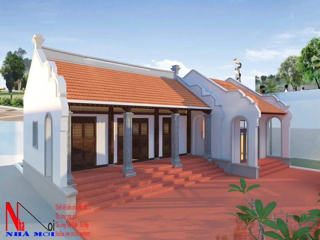 Thiết kế nhà thờ gia đình kết hợp cải tạo nhà ở sân vườn