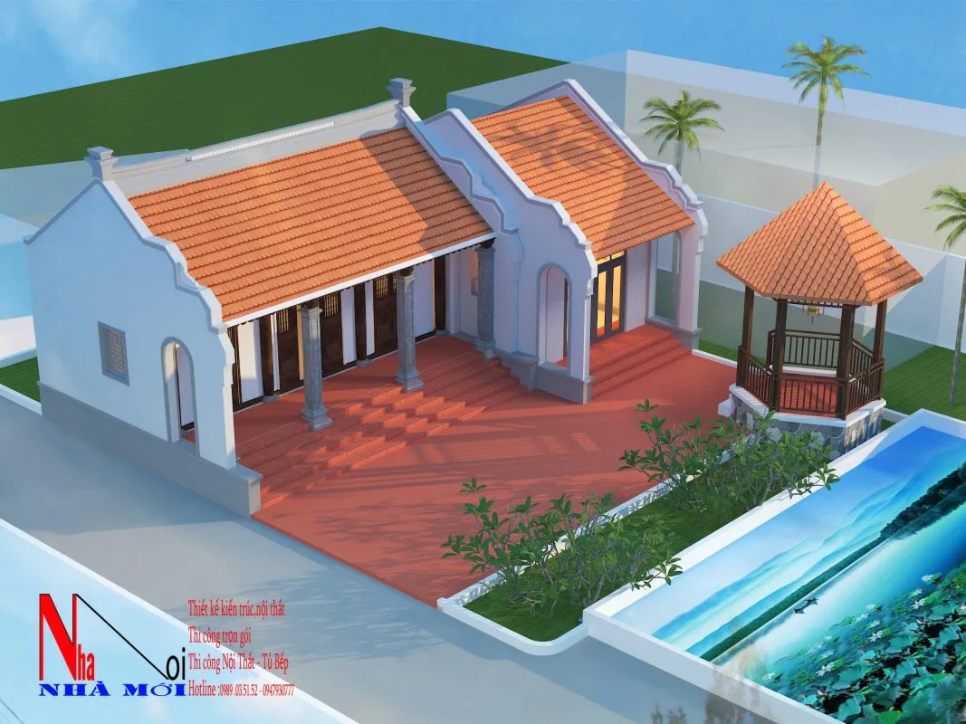 Thiết kế nhà thờ gia đình kết hợp cải tạo nhà ở sân vườn