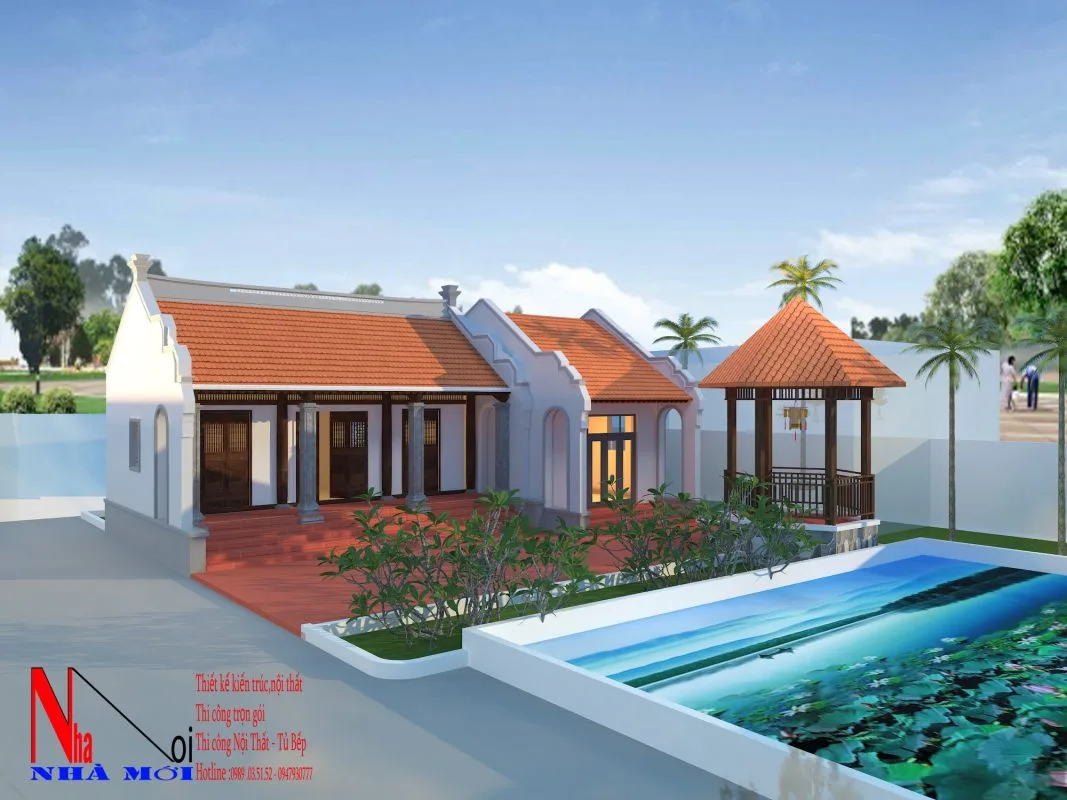 Thiết kế nhà thờ gia đình kết hợp cải tạo nhà ở sân vườn