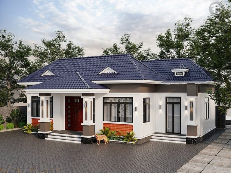 Mẫu nhà cấp 4 mái nhật đẹp