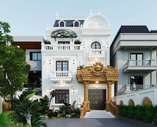 Mẫu biệt thự 2 tầng tân cổ điển