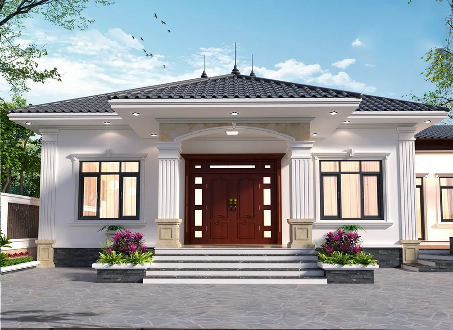 Mẫu nhà cấp 4 3 phòng ngủ đẹp uy tín