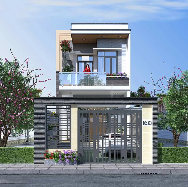 Thi công nhà ống 2 tầng mặt tiền 5m Nam Định