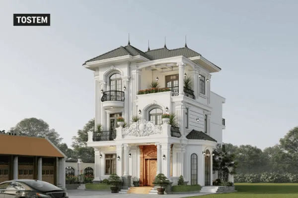 Mẫu biệt thự 3 tầng tân cổ điển