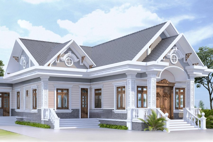 Mẫu nhà cấp 4 mái thái 3 phòng ngủ