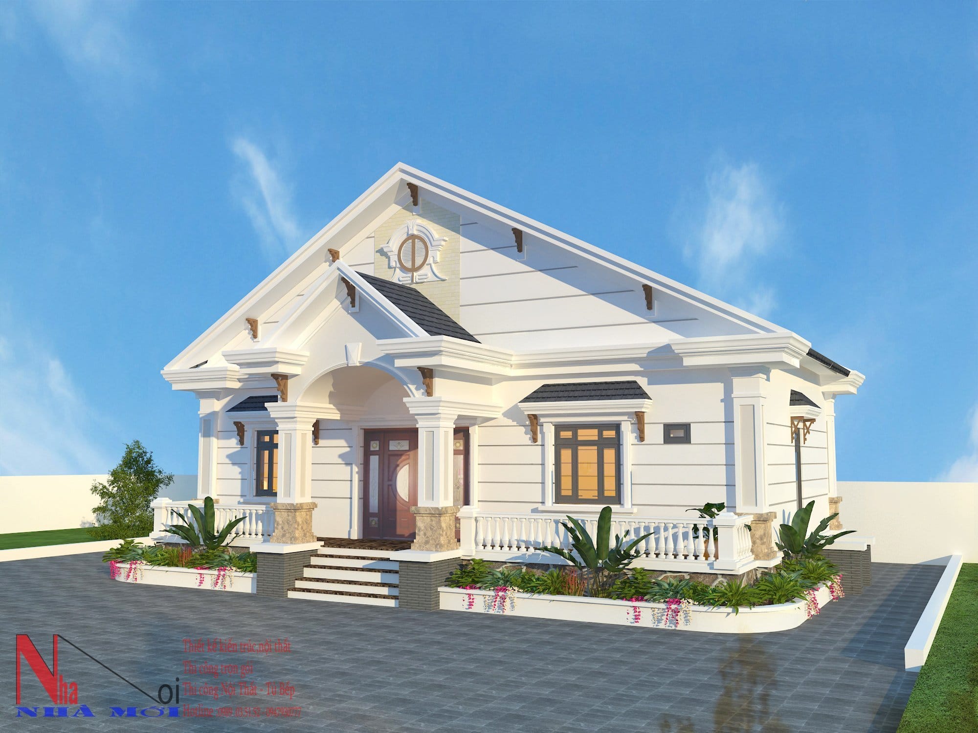 Mẫu nhà cấp 4 mái thái đẹp uy tín