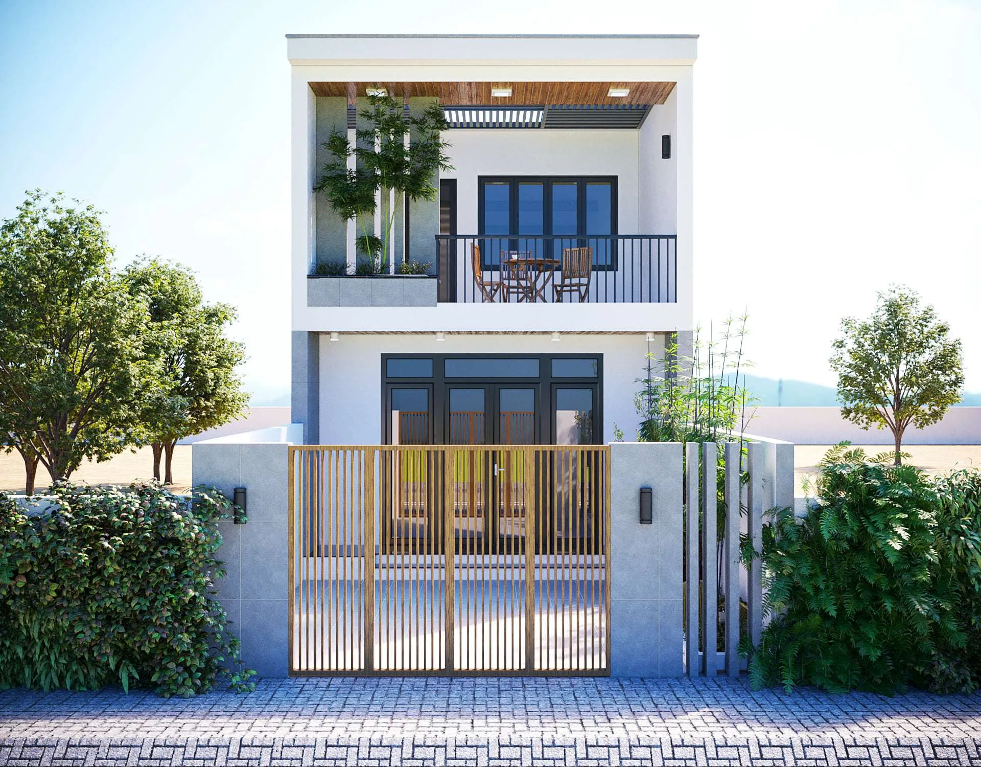 Mẫu nhà ống 2 tầng đẹp