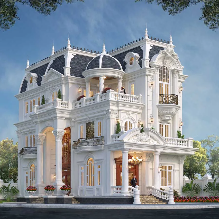 Mẫu biệt thự 3 tầng tân cổ điển