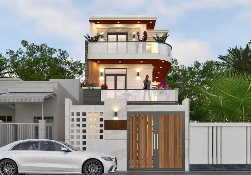 Mẫu nhà ống 3 tầng đẹp sang trọng