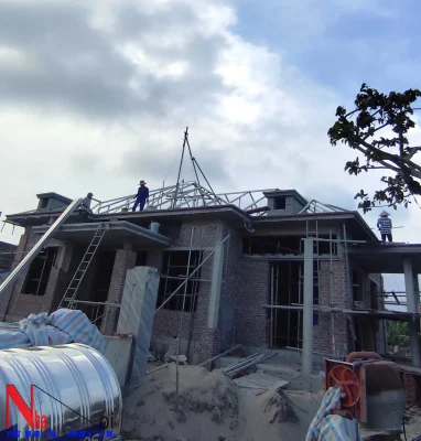 Thi công biệt thự 1 tầng mái nhật (1)