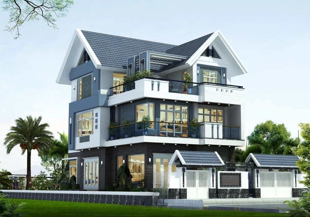 Mẫu biệt thự 3 tầng hiện đại đẹp