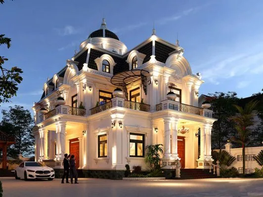 Mẫu biệt thự 3 tầng tân cổ điển