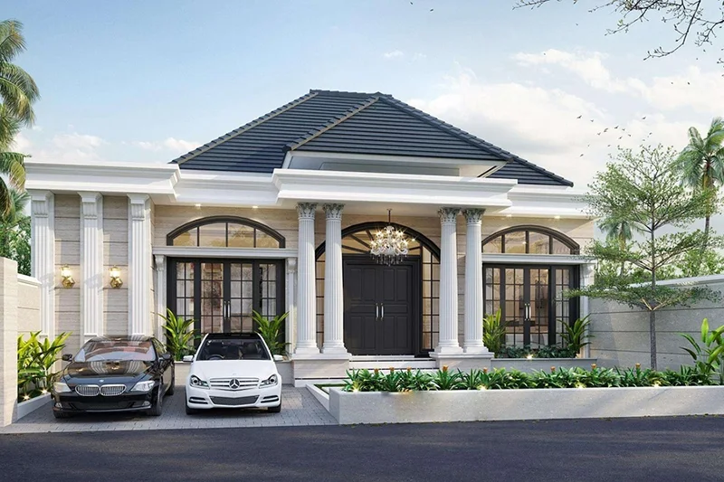Mẫu biệt thự 1 tầng tân cổ điển (1)