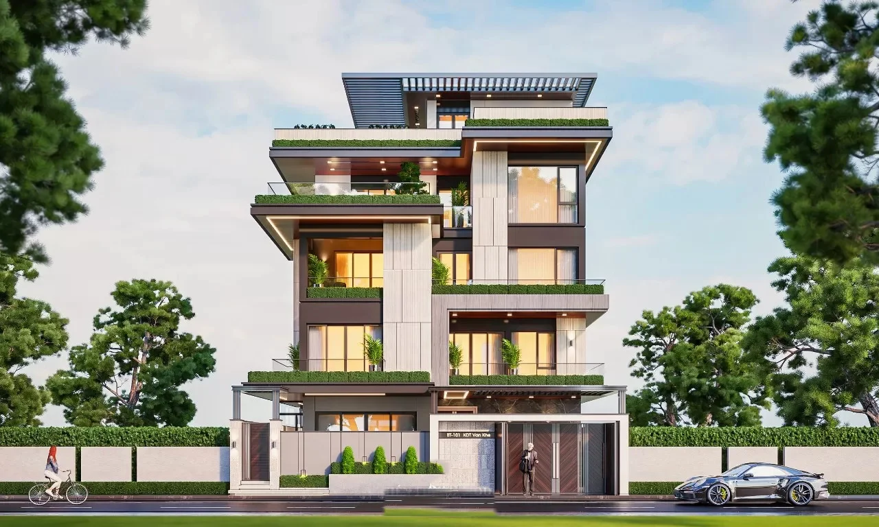 Mẫu nhà 4 tầng hiện đại đẹp tại Nam Định