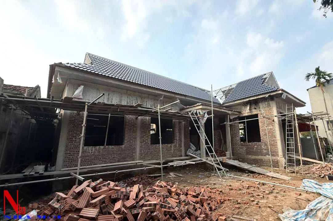 Thi công biệt thự 1 tầng hiện đại tại Nam Định (4)