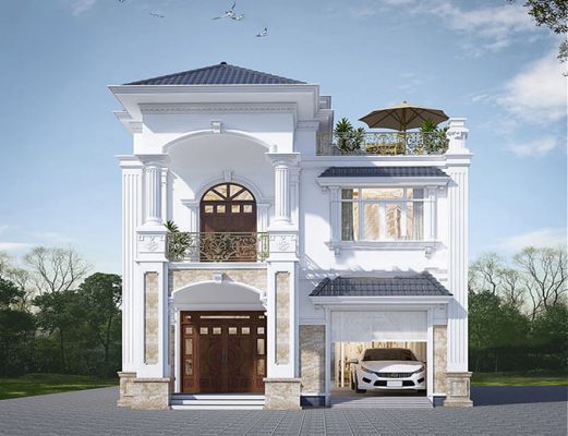 Mẫu biệt thự 2 tầng tân cổ điển