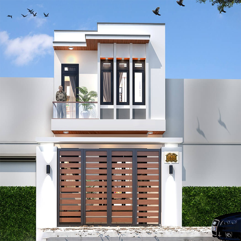 Mẫu nhà ống 2 tầng hiện đại (2)