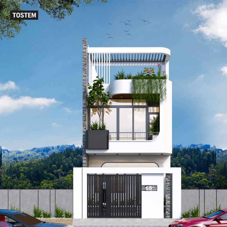 Mẫu nhà ống 2 tầng hiện đại (4)