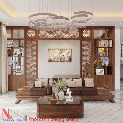 Mẫu 3D nội thất phòng khách
