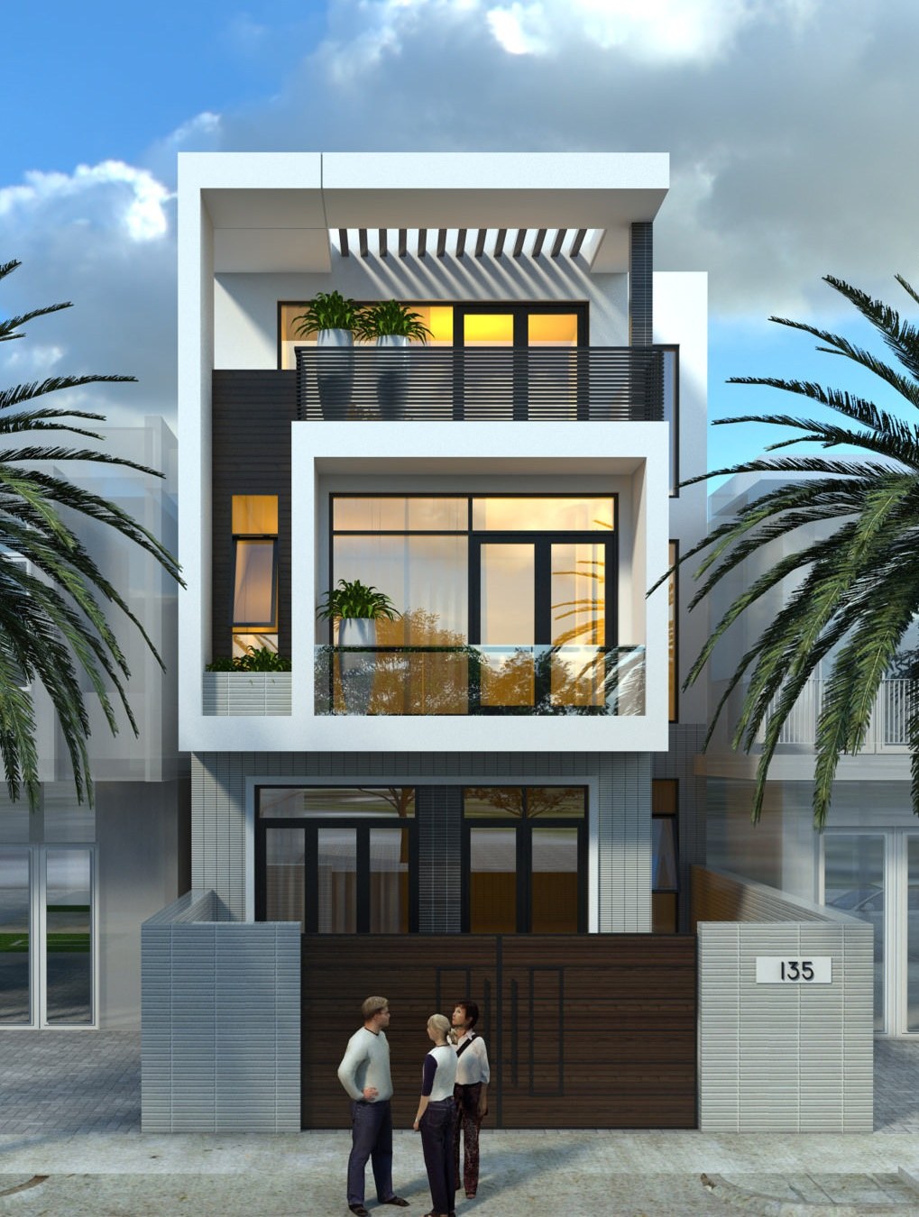 Mẫu nhà ống 3 tầng hiện đại