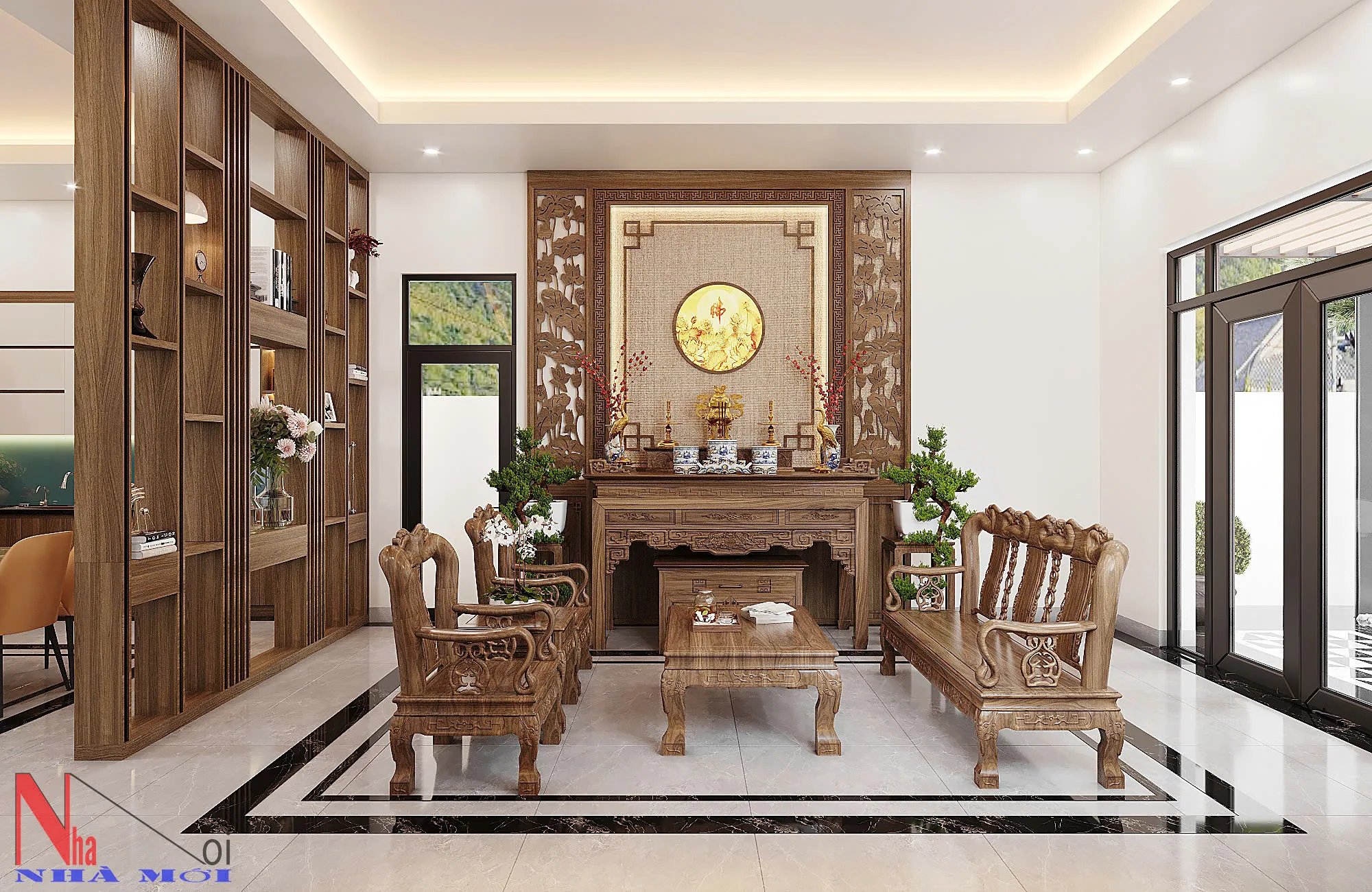 Mẫu phòng khách đẹp tại Nam Trực Nam Định