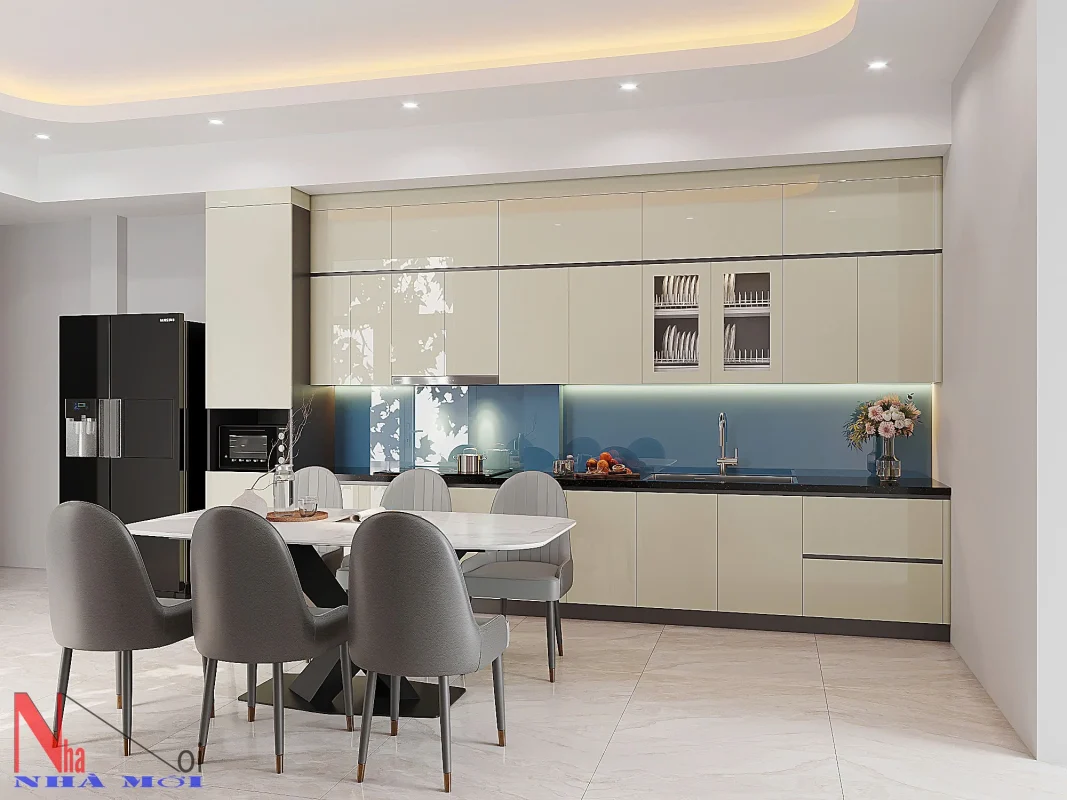 Mẫu tủ bếp nhựa đặc