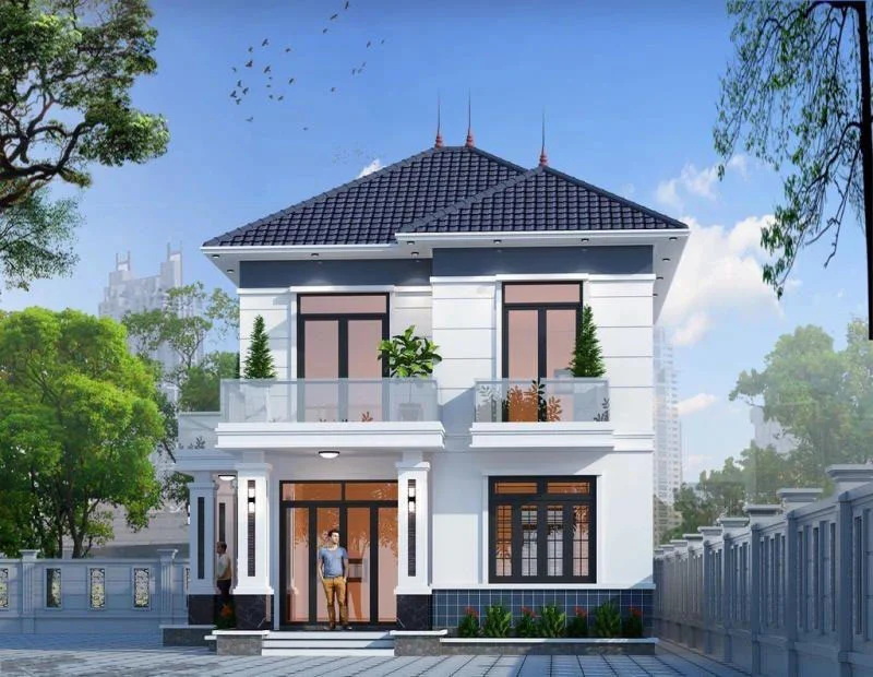 Biệt thự 2 tầng mái nhật (4)