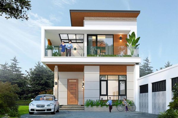 Mẫu biệt thự 2 tầng mái bằng (3)