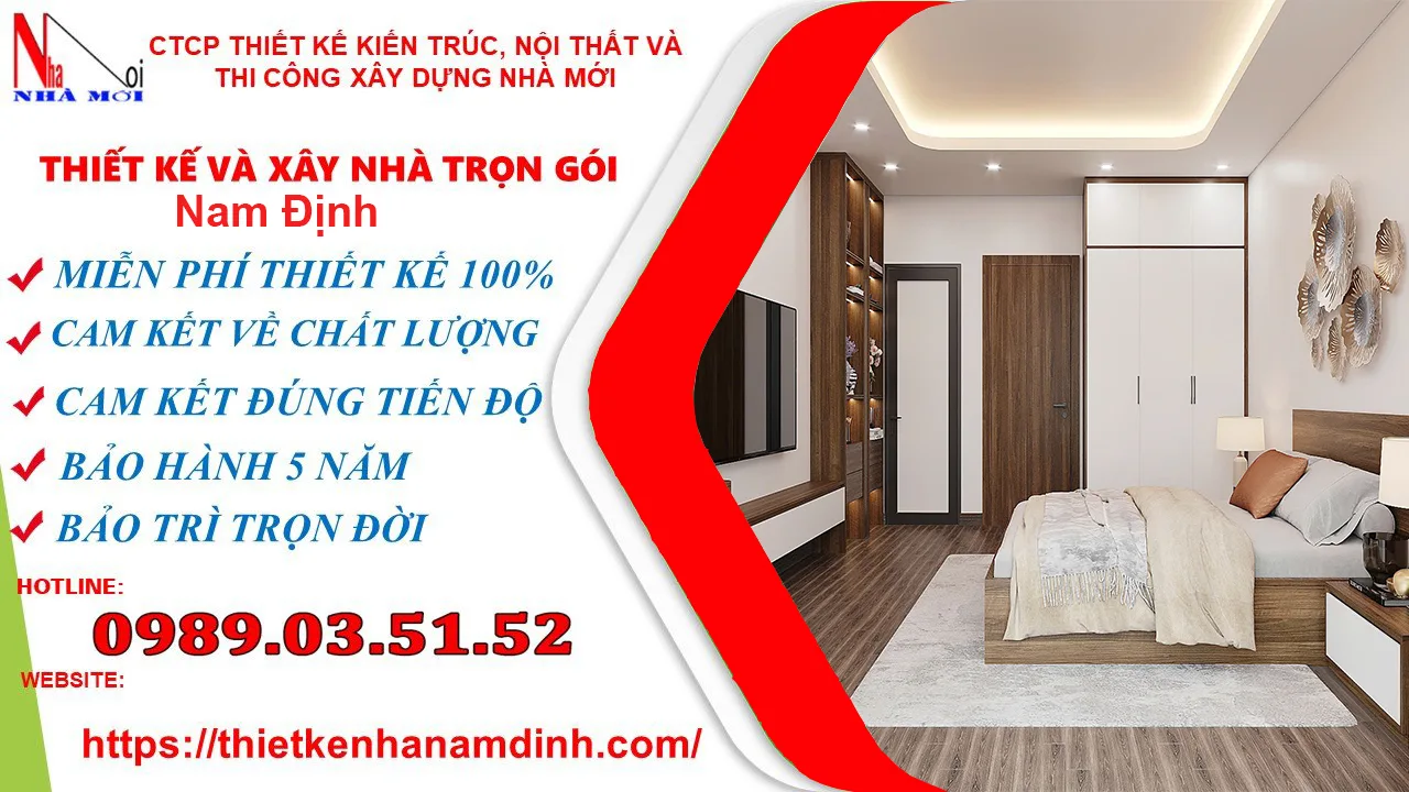 Thiết kế thi công nội thất phòng ngủ tại Nam Định