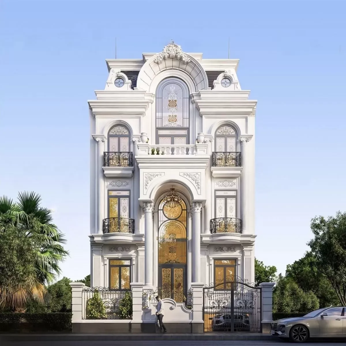 Mẫu biệt thự 4 tầng tân cổ điển (2)